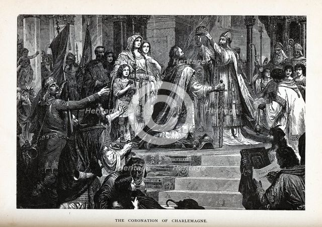 The Coronation of Charlemagne, 1882. Artist: Anonymous  