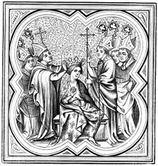 The coronation of Charlemagne (712-814), 14th century (1849)