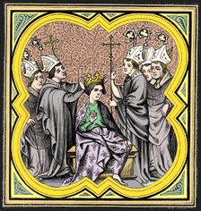 The coronation of Charlemagne (712-814), 14th century (1849)