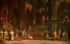 The coronation of Charles VII in the Rheims Cathedral, 17 July 1429, 1861. Creator: Comte, Pierre Charles (1823-1895)
