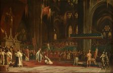 The coronation of Charles VII in the Rheims Cathedral, 17 July 1429, 1861. Creator: Comte, Pierre Charles (1823-1895)