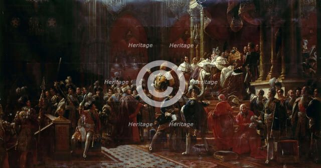 The Coronation of Charles X of France at Reims, May 29, 1825. Artist: Gérard, François Pascal Simon (1770-1837)