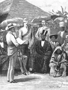 'The Coronation of an African Chief at Ballom in South Africa 1890. Creator: Unknown