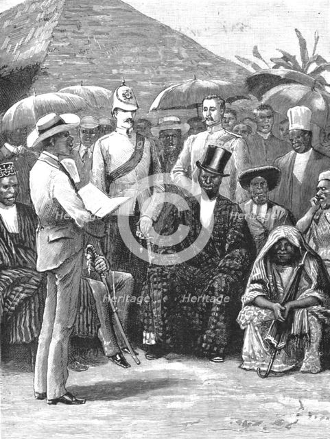 ''The Coronation of an African Chief at Ballom in South Africa', 1890. Creator: Unknown.