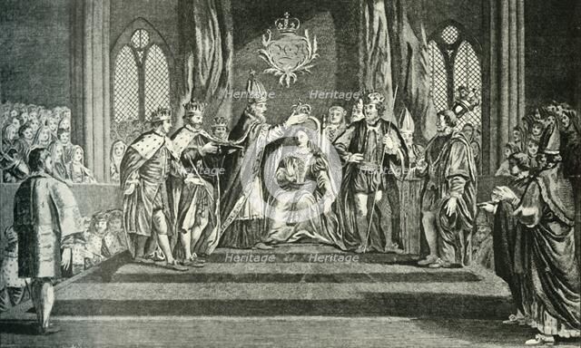 'The Coronation of Anne Boleyn with the Crown of St. Edward', 1902. Creator: Unknown.