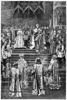 The coronation of Emperor Alexander III and Empress Maria Fyodorovna, 1883 (late 19th century)