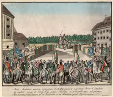 The coronation of Emperor Leopold II as King of Hungary in Pressburg on November 15, 1790, 1790. Creator: Anonymous