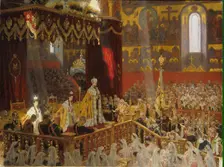 The Coronation of Emperor Nicholas II and Empress Alexandra Feodorovna, 1898. Creators: Laurits Tuxen, Tsarina Alexandra