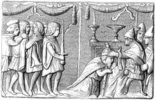 The coronation of Emperor Sigismund (1368-1437) by Pope Eugene IV, 15th century (1849)