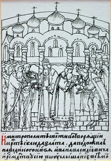 The Coronation of Ivan IV (From the Illuminated Compiled Chronicle), Second half of the16th cen