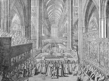 The Coronation of James II in Westminster Abbey, London, 1685 (1903). Artist: William Sherwin