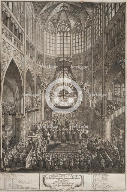 The Coronation of Maria Theresa at Prague Castle, 1743. Creator: Rentz, Michael Heinrich (1698-1758).