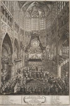 The Coronation of Maria Theresa at Prague Castle, 1743. Creator: Rentz, Michael Heinrich (1698-1758)
