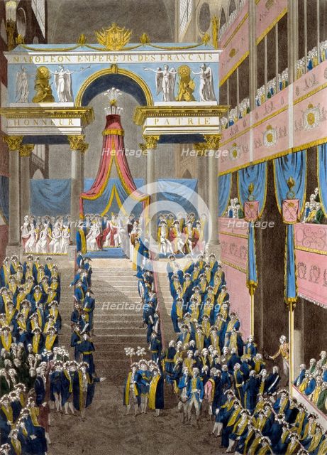 The Coronation of Napoleon on December 2, 1804, 1805. Artist: French master  