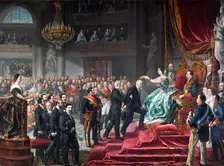 The coronation of Quintana, 1859. Creator: Luis López y Piquer