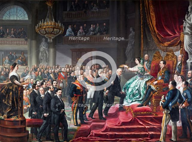 The coronation of Quintana, 1859. Creator: Luis López y Piquer.