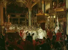 The Coronation of William I as King of Prussia at Königsberg Castle in 1861, 1861. Creator: Menzel, Adolph Friedrich, von (1815-1905)