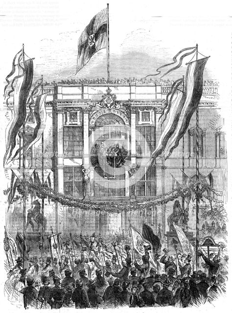 The Coronation of the King and Queen of Prussia: state entry into Berlin - the trades..., 1861. Creator: Unknown.