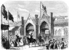 The Coronation of the King of Prussia: His Majesty entering Königsberg by the Brandenburg..., 1861. Creator: Unknown