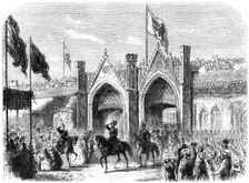 The Coronation of the King of Prussia: His Majesty entering Königsberg by the Brandenburg..., 1861. Creator: Unknown