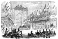 The Coronation of the King of Prussia: His Majesty receiving an address from the young..., 1861. Creator: Unknown