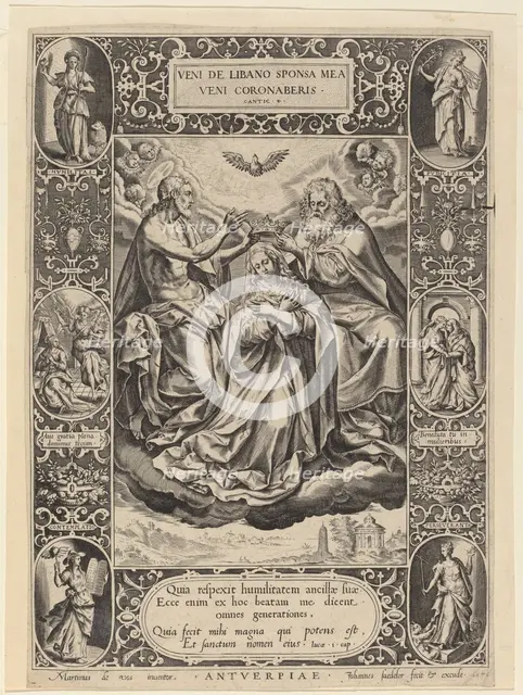 The Coronation of the Virgin, 1576. Creator: Johann Sadeler I.