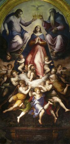 The Coronation of the Virgin 1571. Artist: Giorgio Vasari