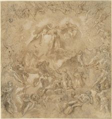 The Coronation of the Virgin, 1585/1594. Creator: Jacopo Palma