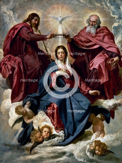 The Coronation of the Virgin, 1635-1636.  Creator: Diego Velasquez.