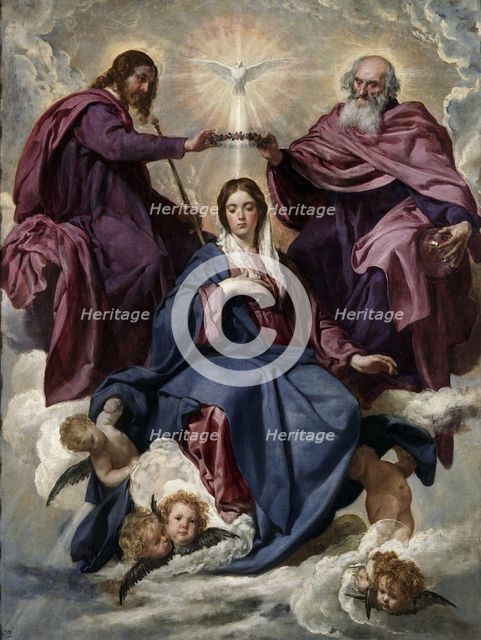 The Coronation of the Virgin, 1635-1636. Artist: Velàzquez, Diego (1599-1660)