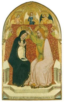 The Coronation of the Virgin with five Angels, 1355. Creator: Master of 1355
