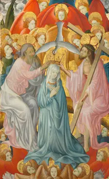 The Coronation of the Virgin with the Trinity, c. 1400. Creator: Master of Rubielos de Mora (Spanish)