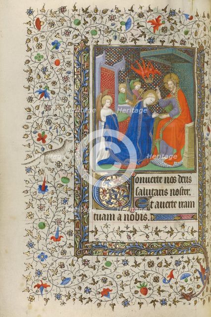 The Coronation of the Virgin; Book of Hours, about 1415-1420. Creators: Boucicaut Master, Workshop of the Boucicaut Master.