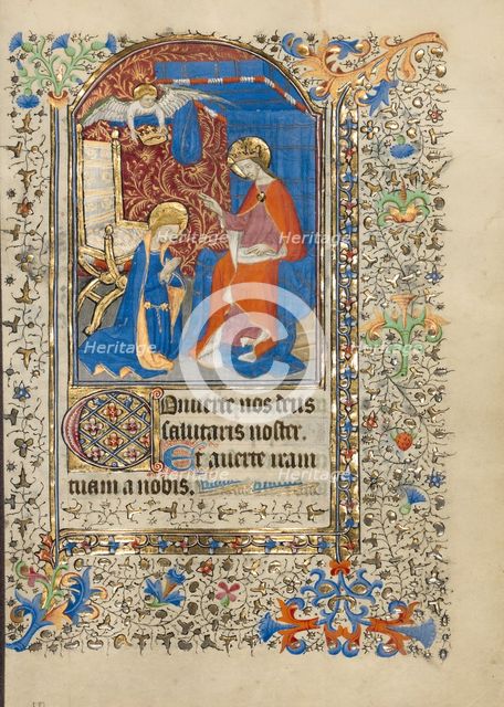 The Coronation of the Virgin; Book of Hours, about 1420-1430. Creator: Master of the Harvard Hannibal.