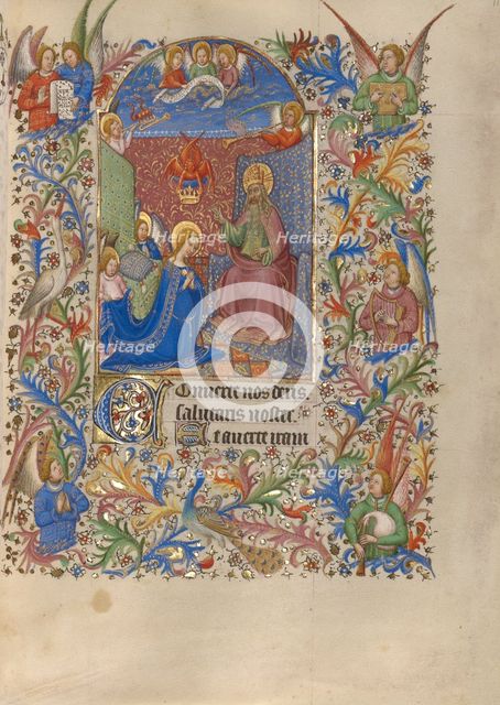 The Coronation of the Virgin; Book of Hours, about 1420. Creator: Spitz Master.