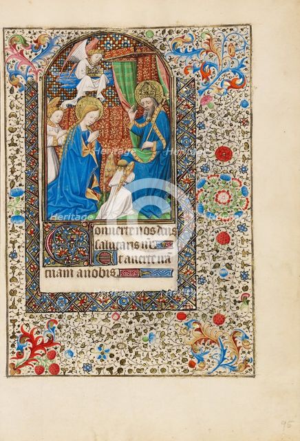 The Coronation of the Virgin; Book of Hours, about 1440-1450. Creator: Workshop of the Bedford Master.