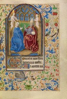 The Coronation of the Virgin; Book of Hours, about 1466-1470. Creator: Master of Jacques of Luxembourg