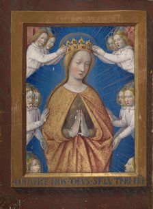 The Coronation of the Virgin; Book of Hours, about 1480-1490. Creator: Jean Bourdichon