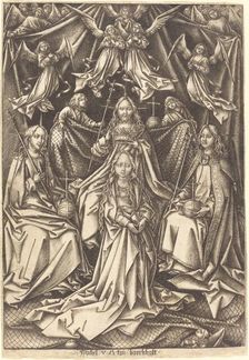 The Coronation of the Virgin, c. 1490/1500. Creator: Israhel van Meckenem