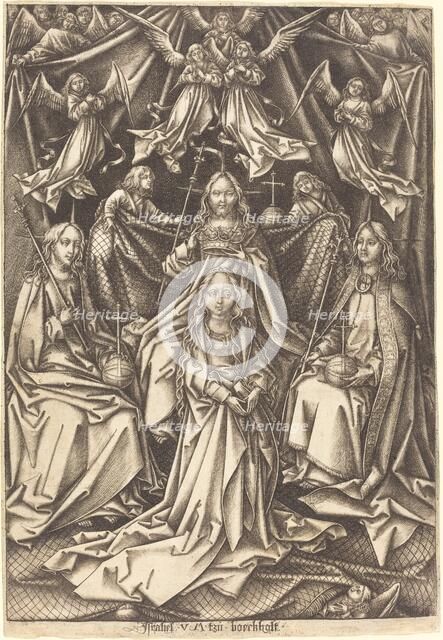 The Coronation of the Virgin, c. 1490/1500. Creator: Israhel van Meckenem.
