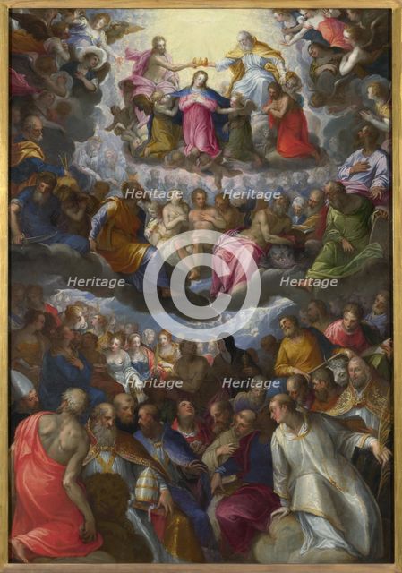 The Coronation of the Virgin, c. 1598. Artist: Rottenhammer, Johann (Hans), the Elder (1564-1625)