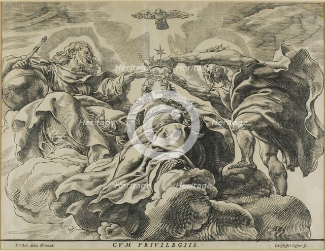 The Coronation of the Virgin, c. 1635. Creator: Christoffel Jegher.