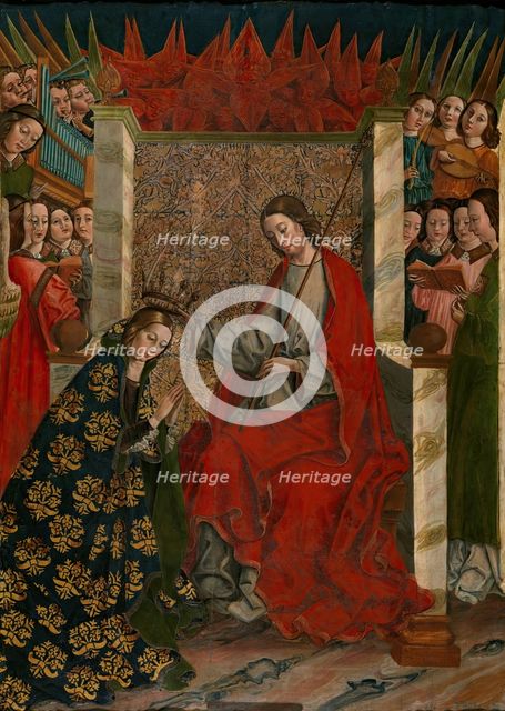 The Coronation of the Virgin, c1490. Creator: Master of the Once Mil Vírgenes.