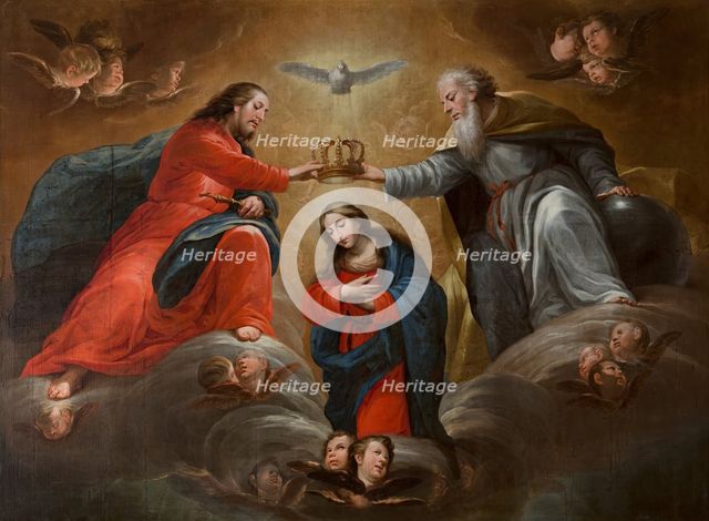 The Coronation of the Virgin, late 17th-early 18th century. Creator: Pedro de Calabria.