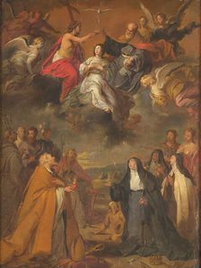 The Coronation of the Virgin Mary, with St Augustine, St Elizabeth of Hungary and Other...1612-1655. Creator: Cornelis Schut I