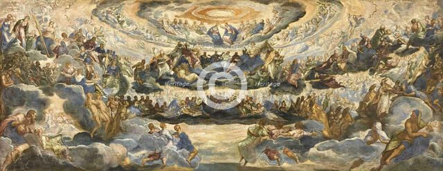 The Coronation of the Virgin (Paradise). Artist: Tintoretto, Jacopo (1518-1594)