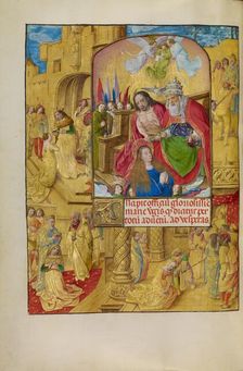 The Coronation of the Virgin; Spinola Hours, about 1510-1520. Creator: Master of the Lubeck Bible