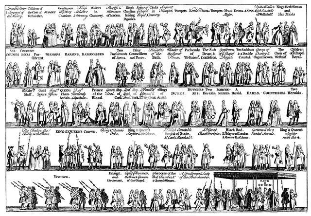 The coronation procession of George II, 1727 (c1905). Artist: Unknown