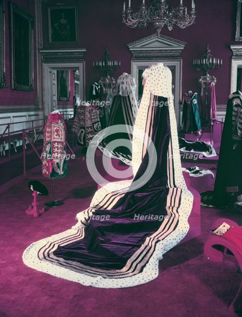 The coronation robes of Princess Margaret, worn at the coronation of Queen Elizabeth II, 1953. Creator: Arthur Charles Kirby Ware.
