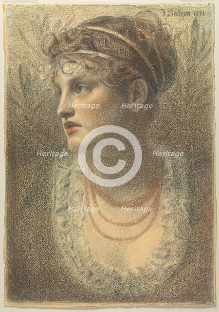 The Coral Necklace, 1871. Creator: Frederick Sandys (British, 1829-1904).